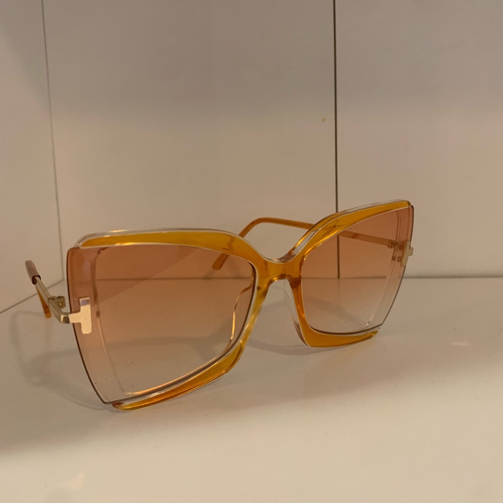 Oversized Orange Yellow and Gold Fashion Sunglasses!! - Picture 8 of 16